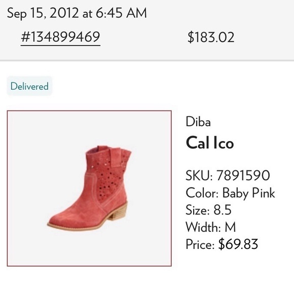 Diba Suede Western Cut Out Ankle Boots Booties  - baby pink - Picture 2 of 7